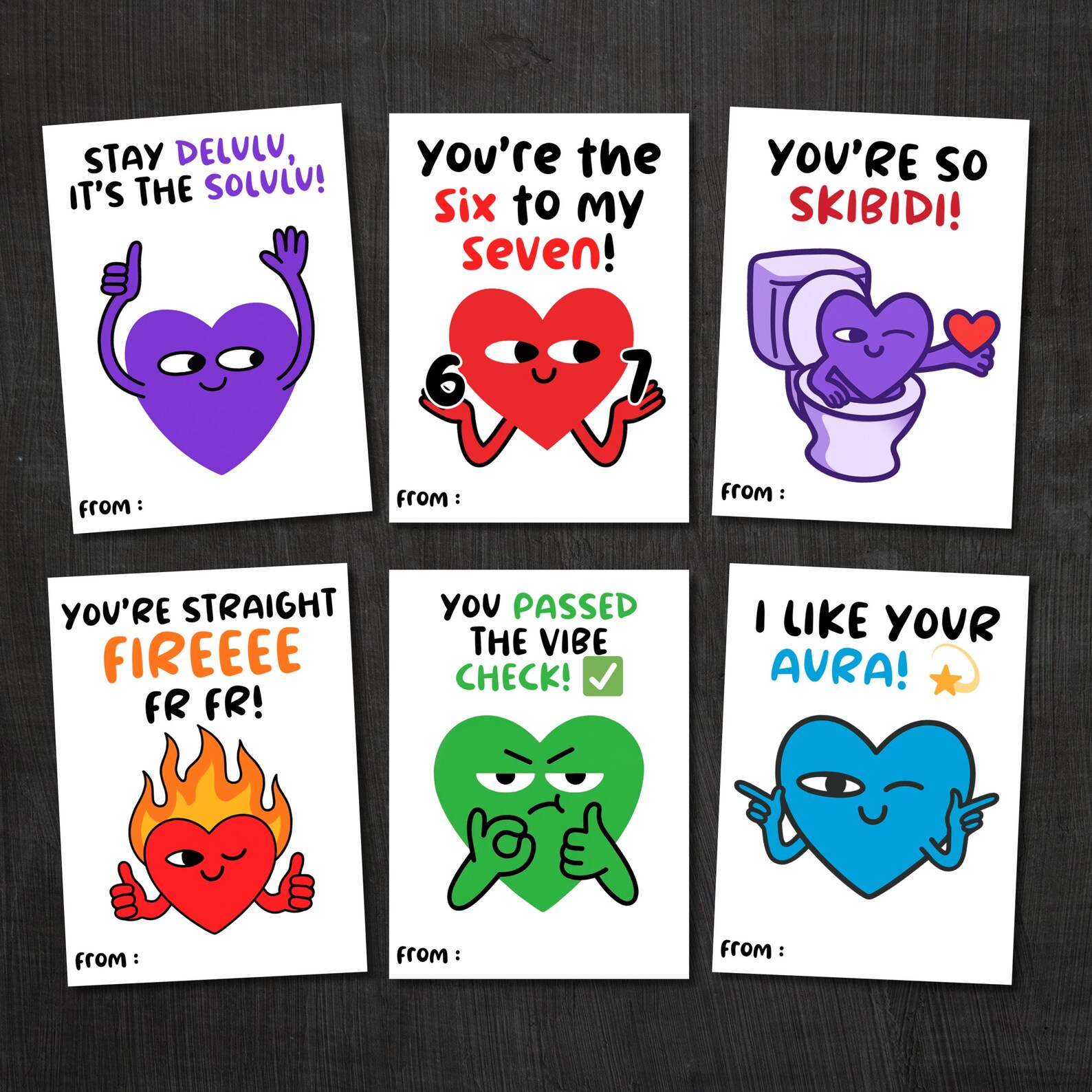 67 Slang Valentine Cards for Kids | Funny Classroom Valentines | Six ...