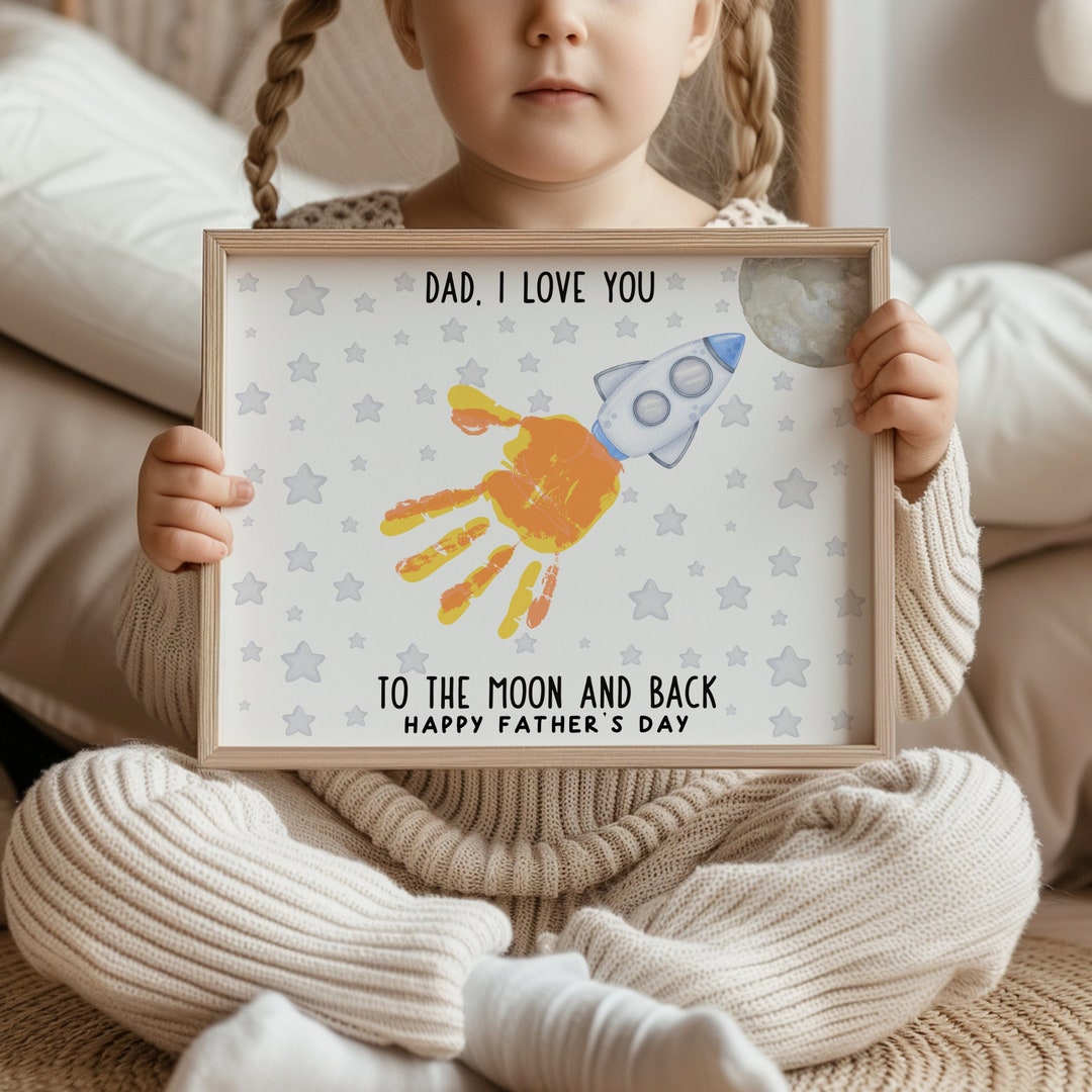 Father's Day Handprint Printable, DIY Craft Gift for Dad, Gift for Dad ...