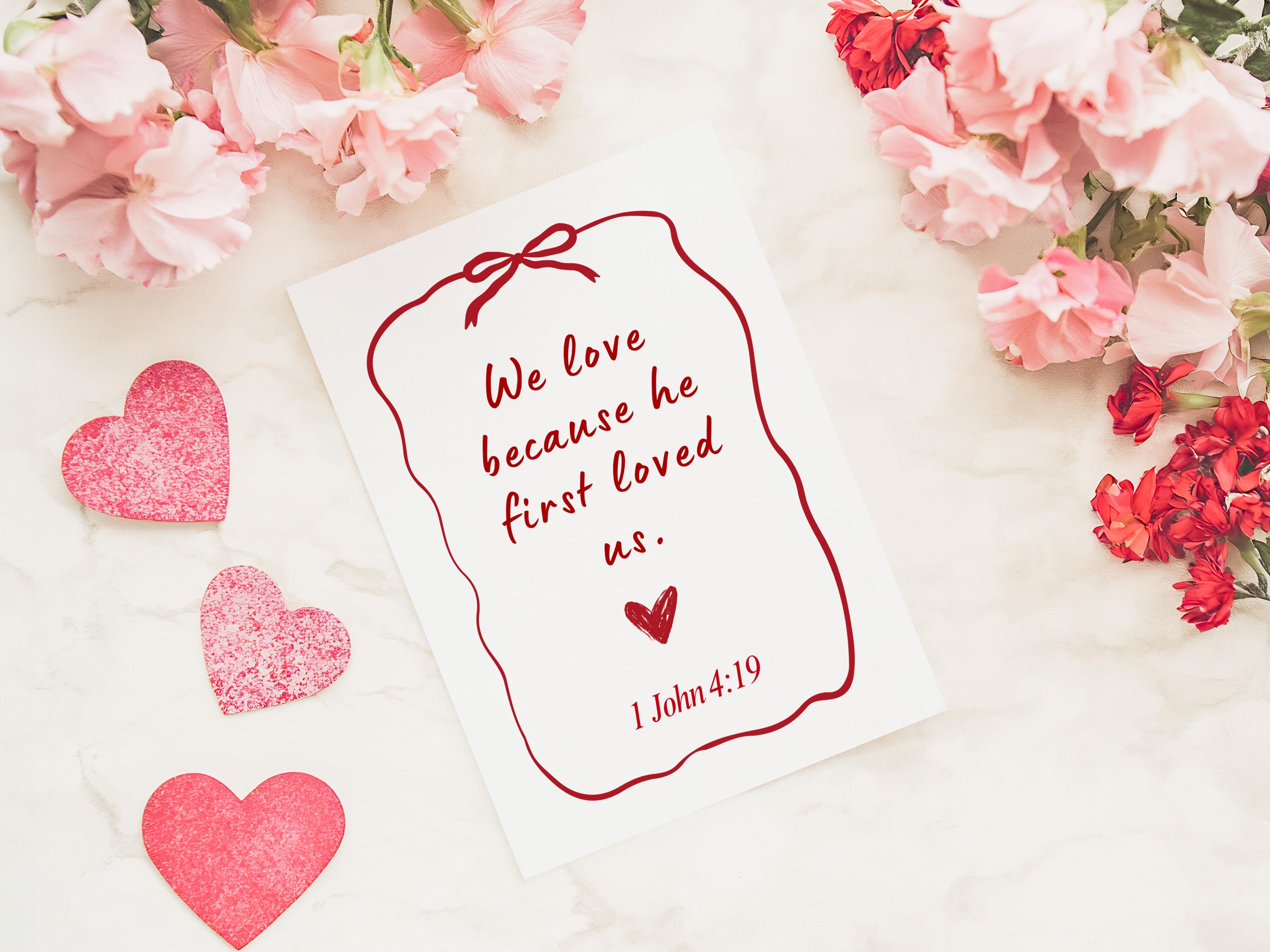 Christian Valentine Bible Verse Cards for Kids, Printable Valentine’s ...