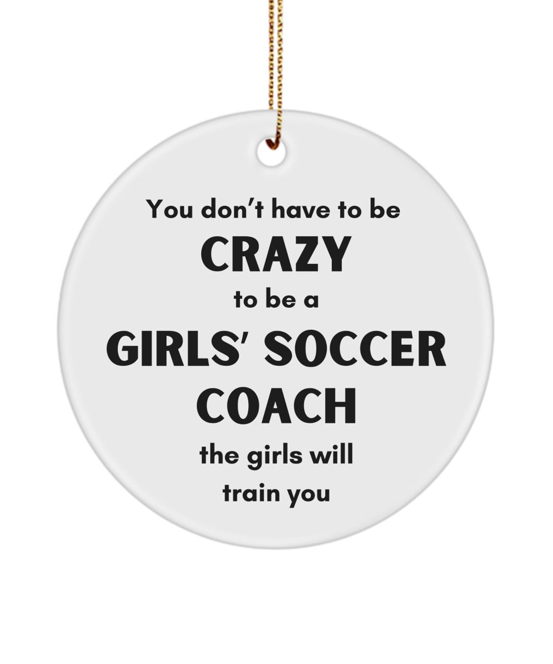 Girls Soccer Coach Ornament Funny Novelty Gift Ideas for Men Etsy