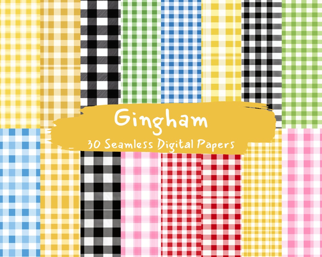 Gingham Pattern Seamless Digital Papers - Tile Patterns Printable ...