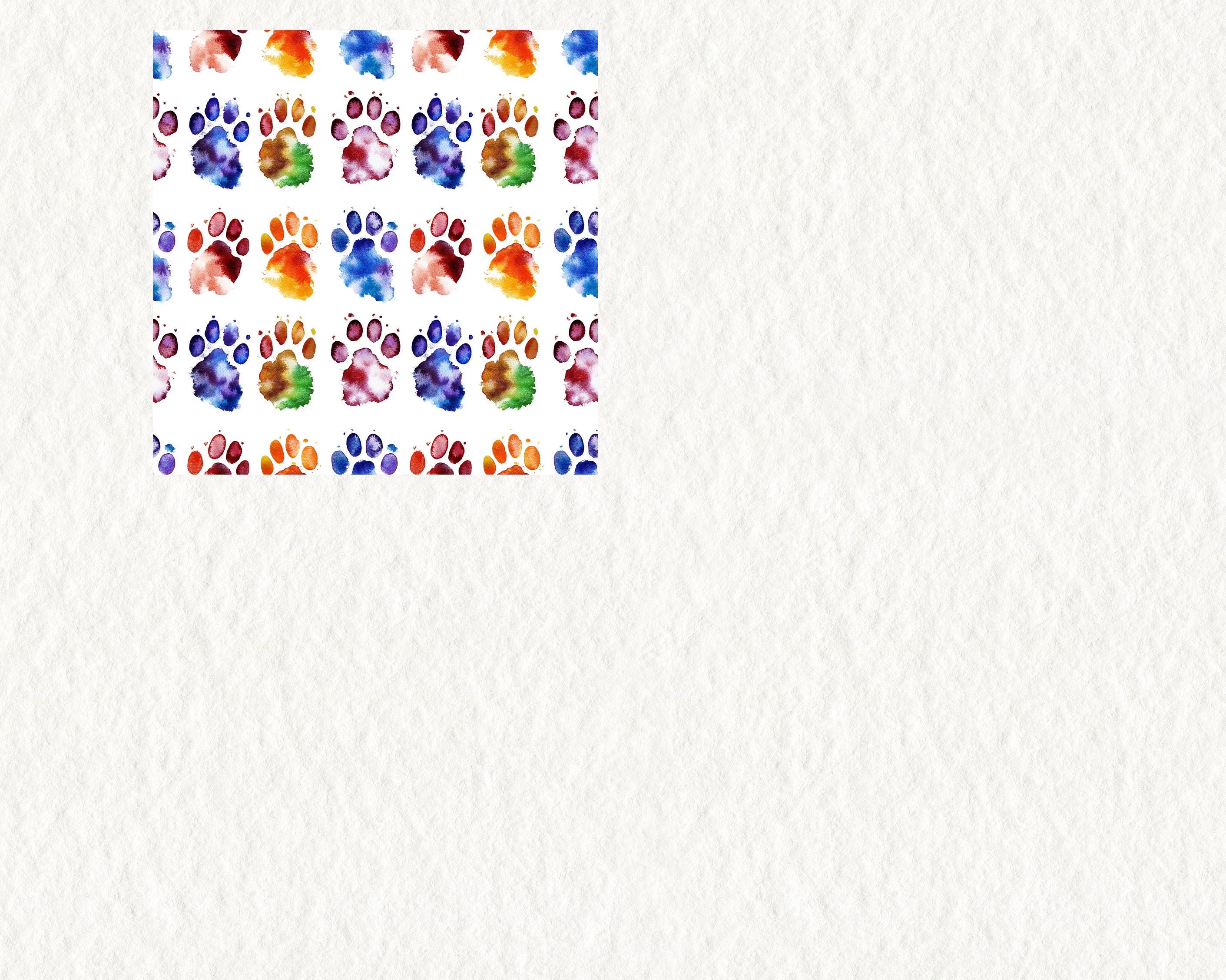 Paaw Print Examples Glowing Paw Print Pattern Seamless Digital Papers - Printable Scrapbook ...