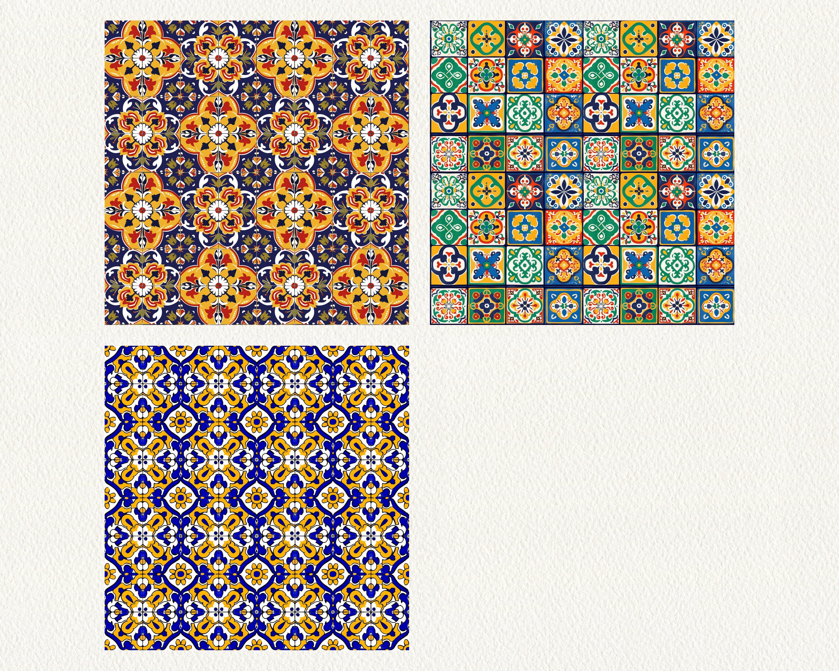 Talavera Tiles Pattern Seamless Digital Papers - Printable Scrapbook ...
