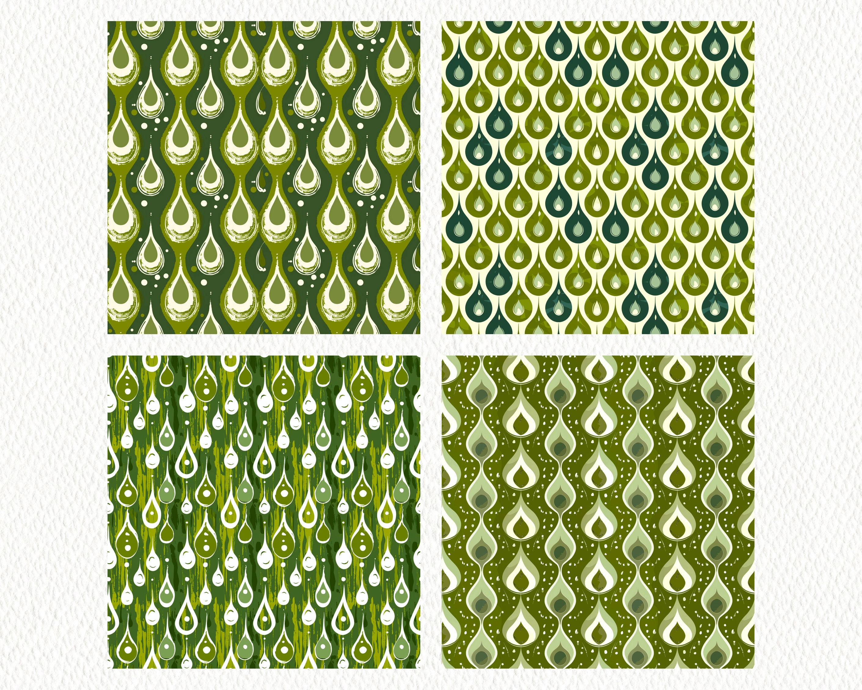 Ade Rain Pattern Seamless Digital Papers - Printable Scrapbook Paper ...
