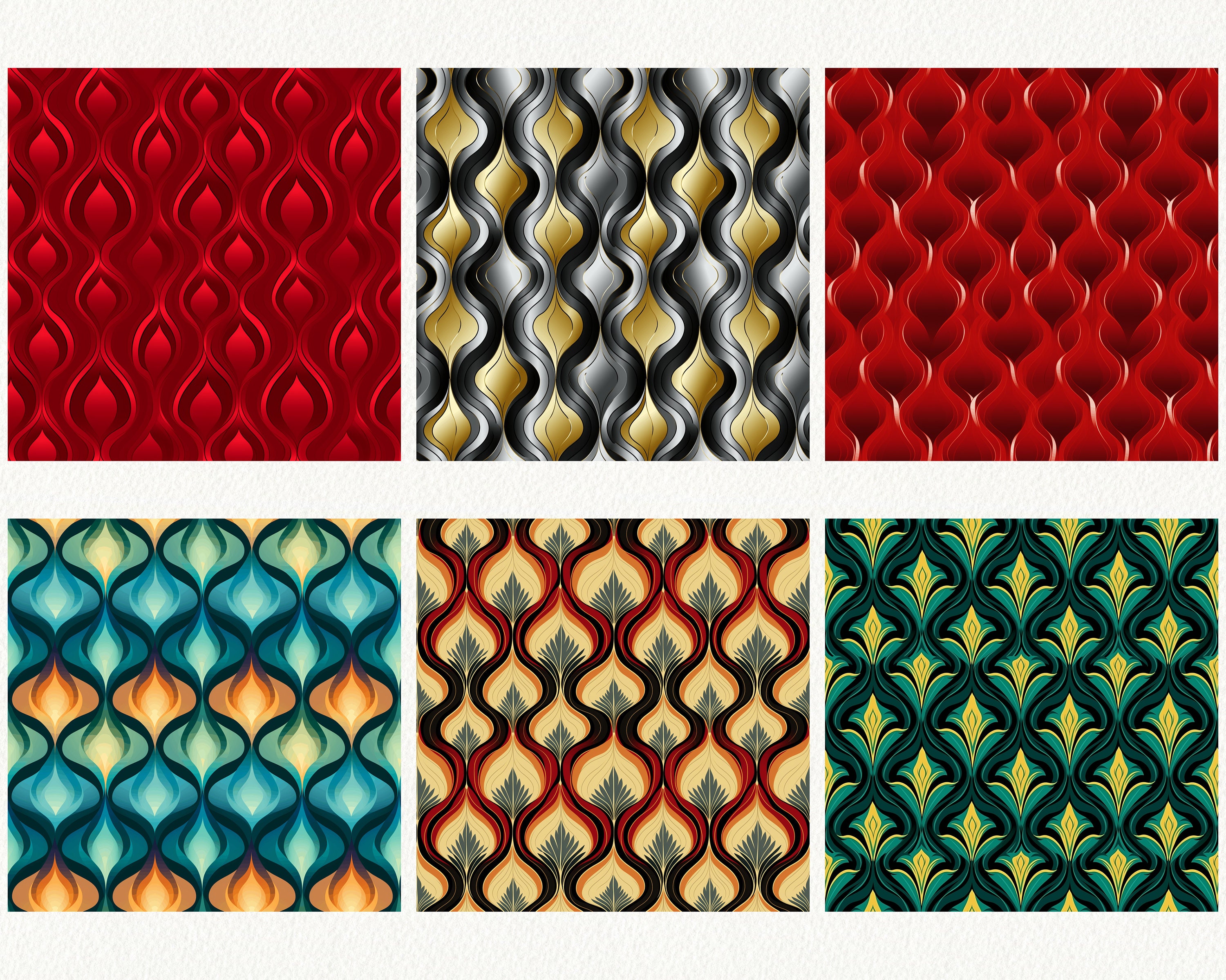 Ogee Pattern Seamless Digital Papers Tile Patterns Printable Paper ...