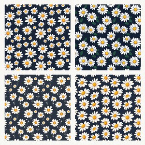 Spring Floral Daisy Pattern Seamless Digital Papers - Printable ...