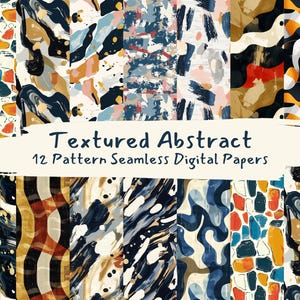 Textured Abstract Pattern Seamless Digital Papers - printable scrapbook paper png instant download commercial use 300dpi