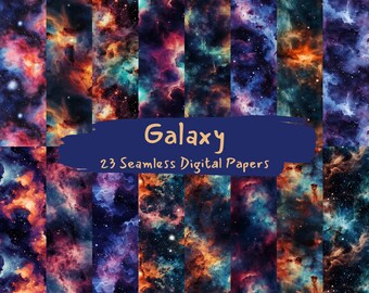Galaxy Muster nahtlose digitale Papiere - Fliesenmuster druckbar Scrapbook Papier Sofort-Download für kommerzielle Nutzung, 300dpi
