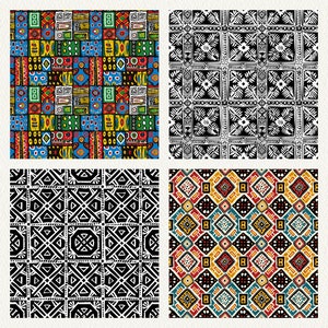 Ethopia Patterns Ethiopian Tribal Pattern Seamless Digital Papers - Printable Scrapbook ...