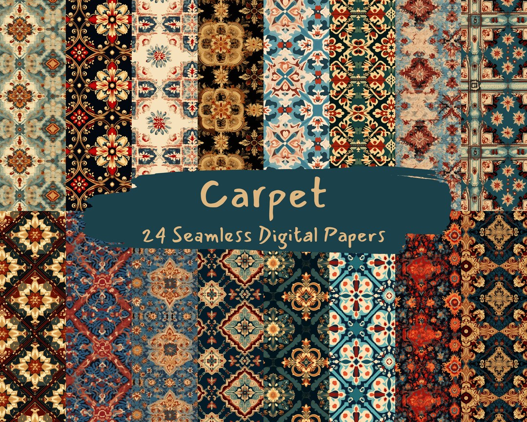 Carpet Pattern Seamless Digital Papers - Tile Patterns Printable ...