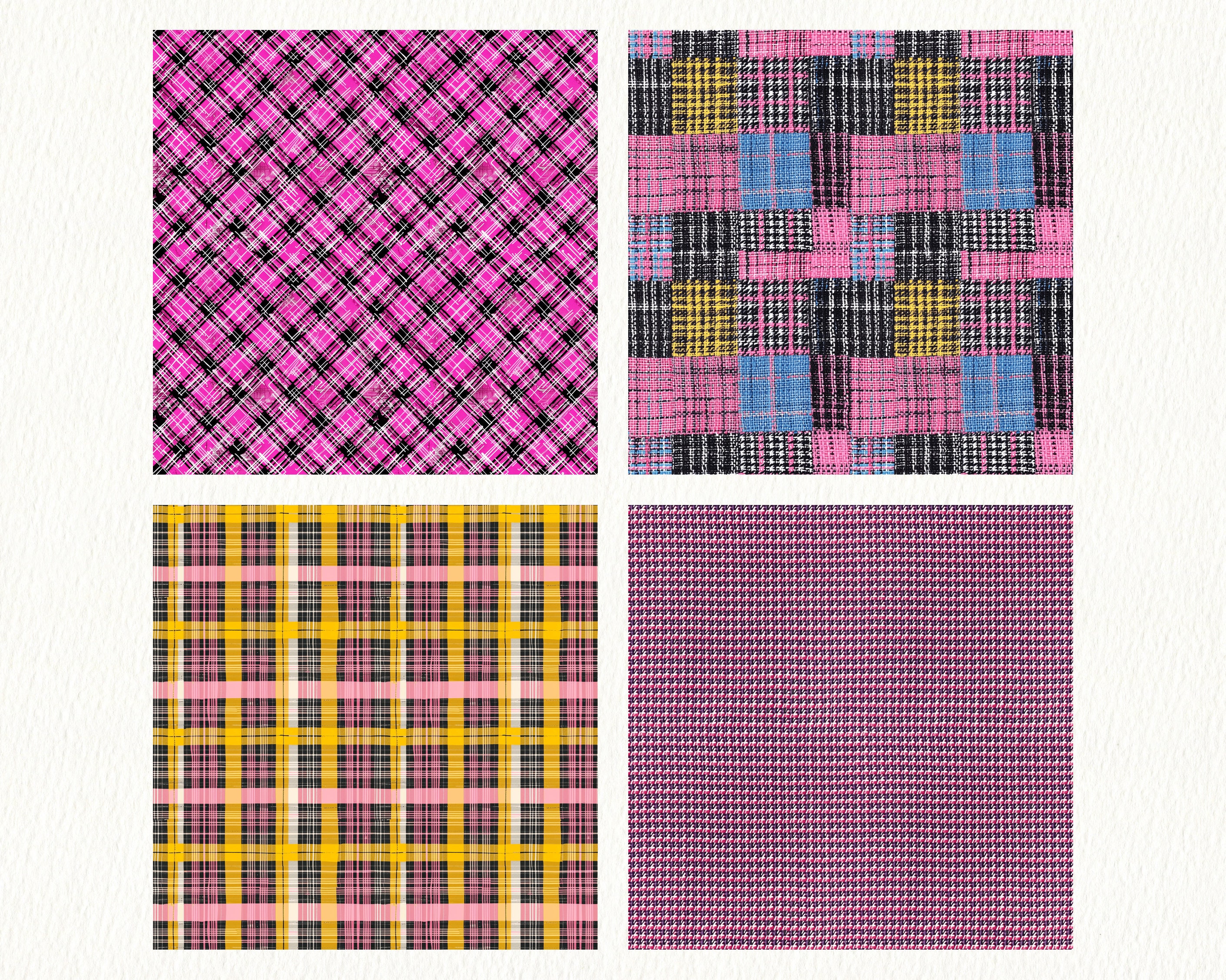 Barbie Tweed Pattern Seamless Digital Papers - Printable Scrapbook ...