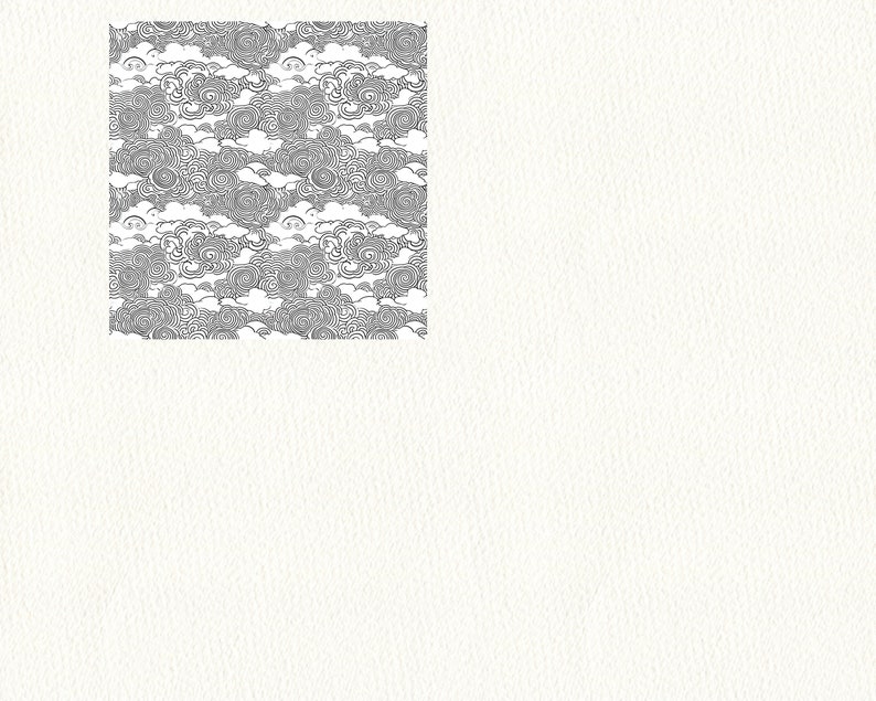 Japanese Clouds Pattern Seamless Digital Papers Tile Patterns Printable ...