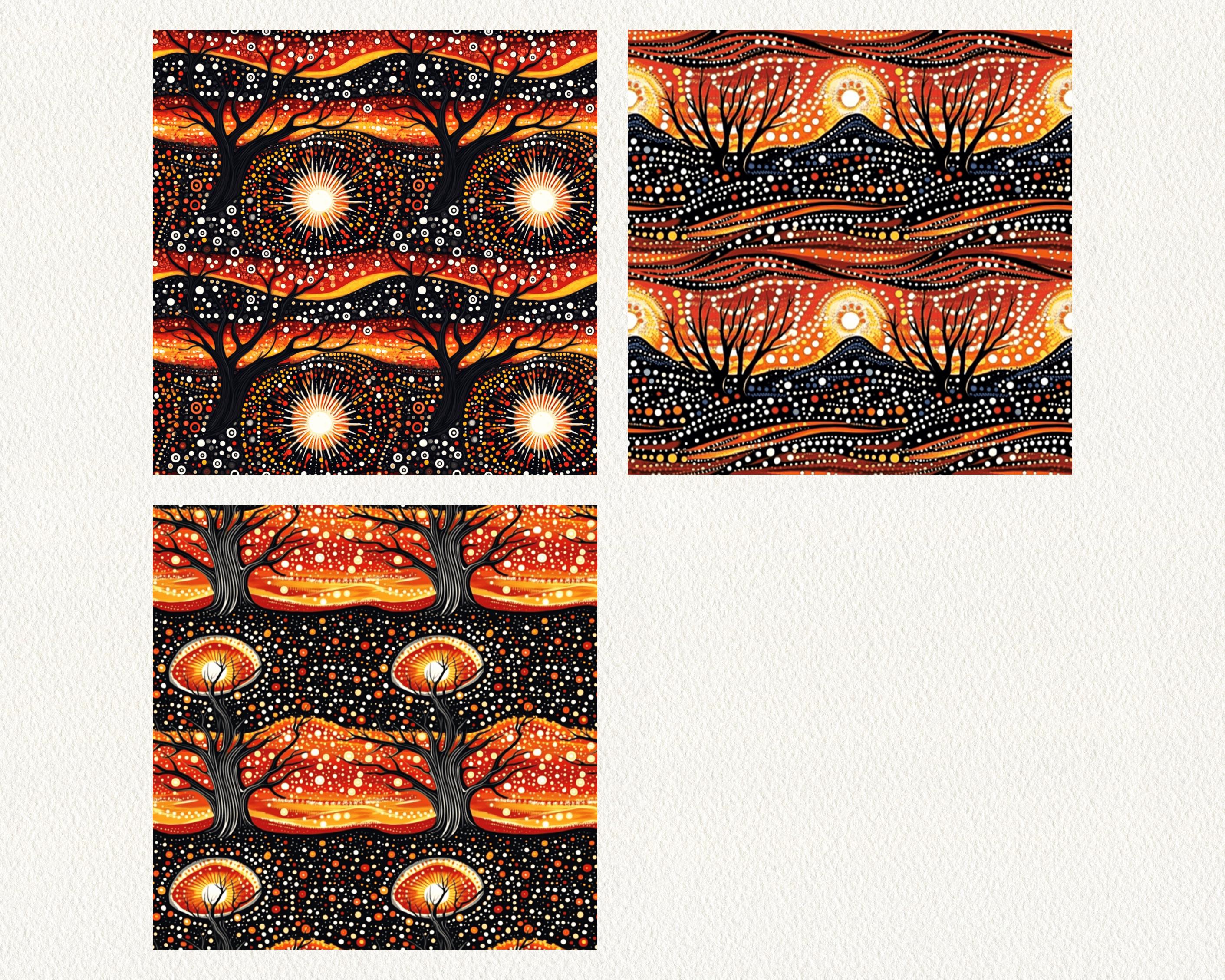 Aboriginal Tribal Pattern Seamless Digital Papers - Printable Scrapbook ...