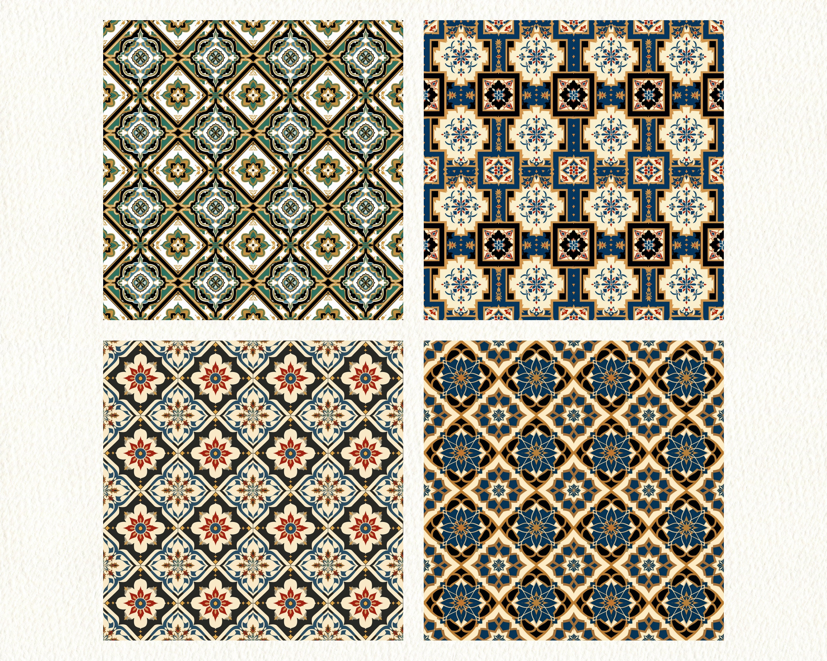 Arabic Palace Pattern Seamless Digital Papers - Printable Scrapbook ...