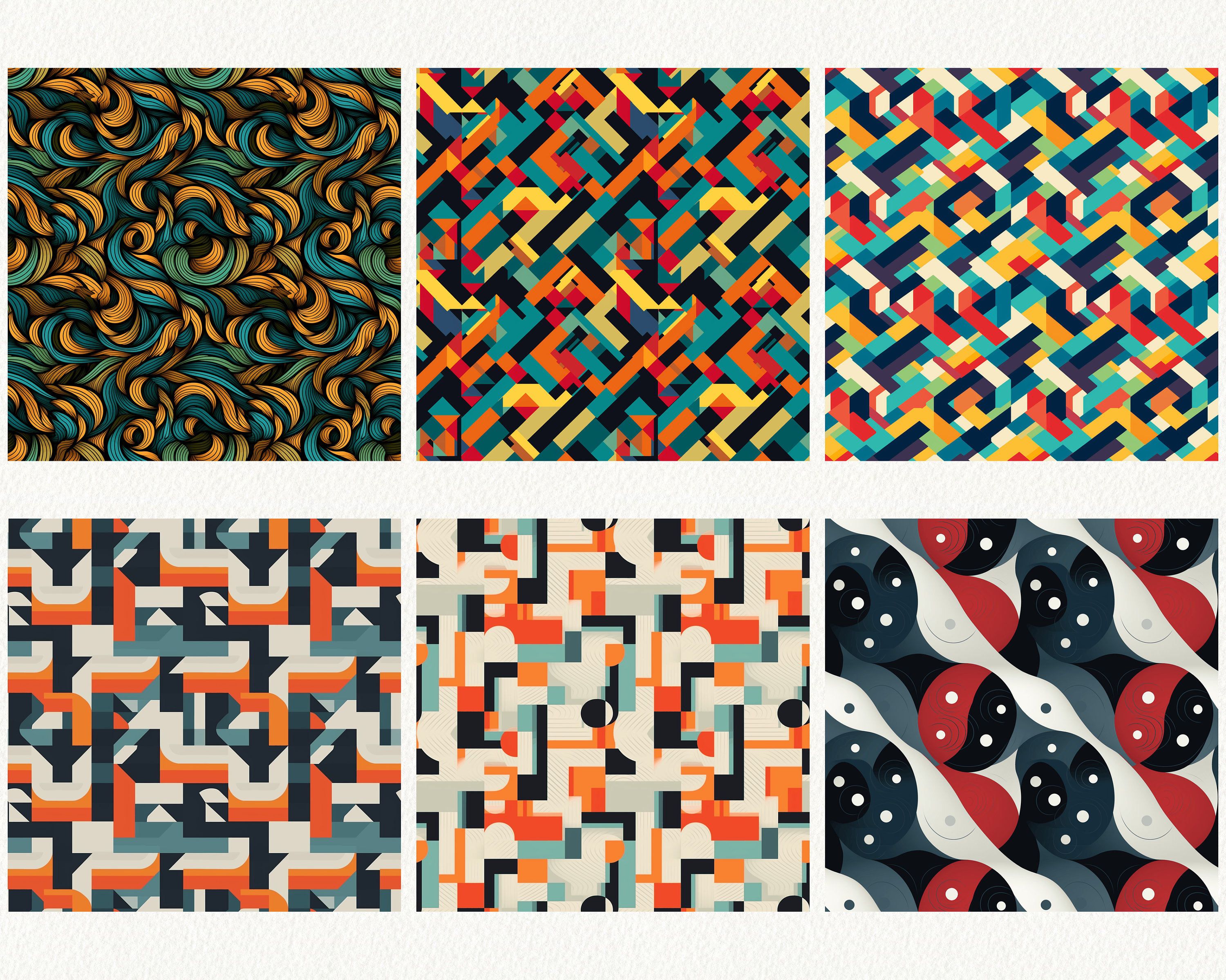 Asymmetrical Pattern Seamless Digital Papers Seamless Tile Patterns ...