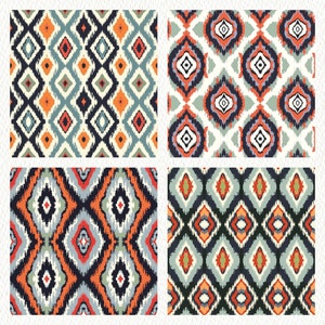 Ikat Diamond Texture Pattern Seamless Digital Papers - Printable ...