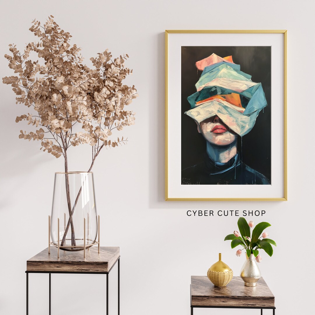 Layers of Perception – Abstract Portrait | Modern Wall Art Printable ...