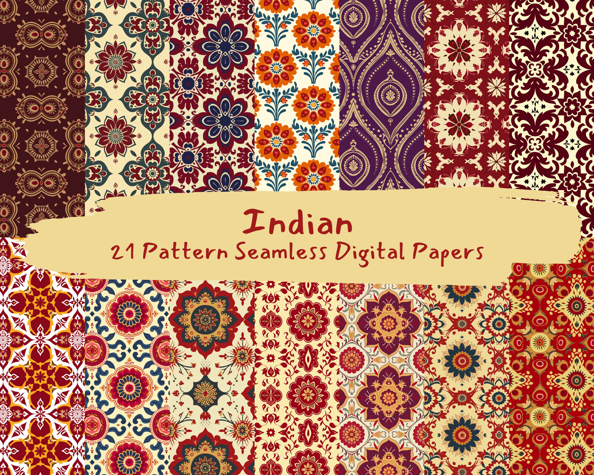 Indian Pattern - Etsy New Zealand