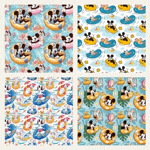 Mouse Pool Party Pattern Seamless Digital Papers - Printable Scrapbook ...