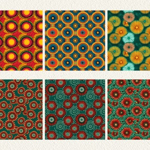 African Shweshwe Pattern Seamless Digital Papers - Tile Patterns ...