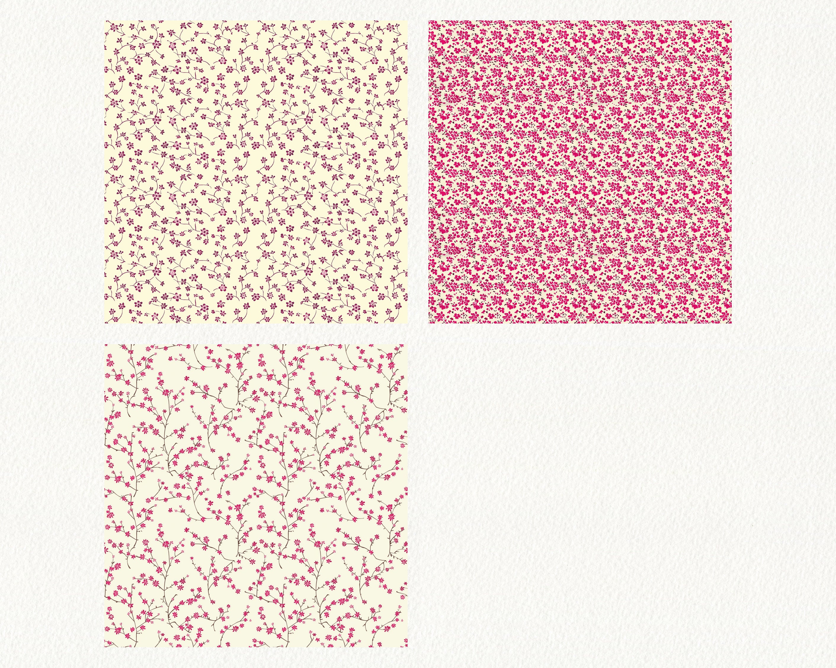 Ditsy Pink Flower Pattern Seamless Digital Papers - Printable Scrapbook ...