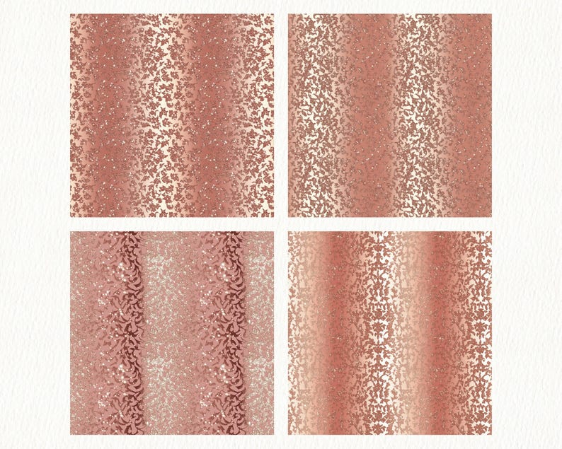 Metallic Rose Pattern Seamless Digital Papers Printable Scrapbook Paper