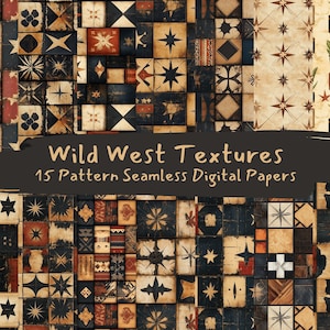 Wild West Textures Pattern Seamless Digital Papers - printable scrapbook paper png instant download commercial use 300dpi