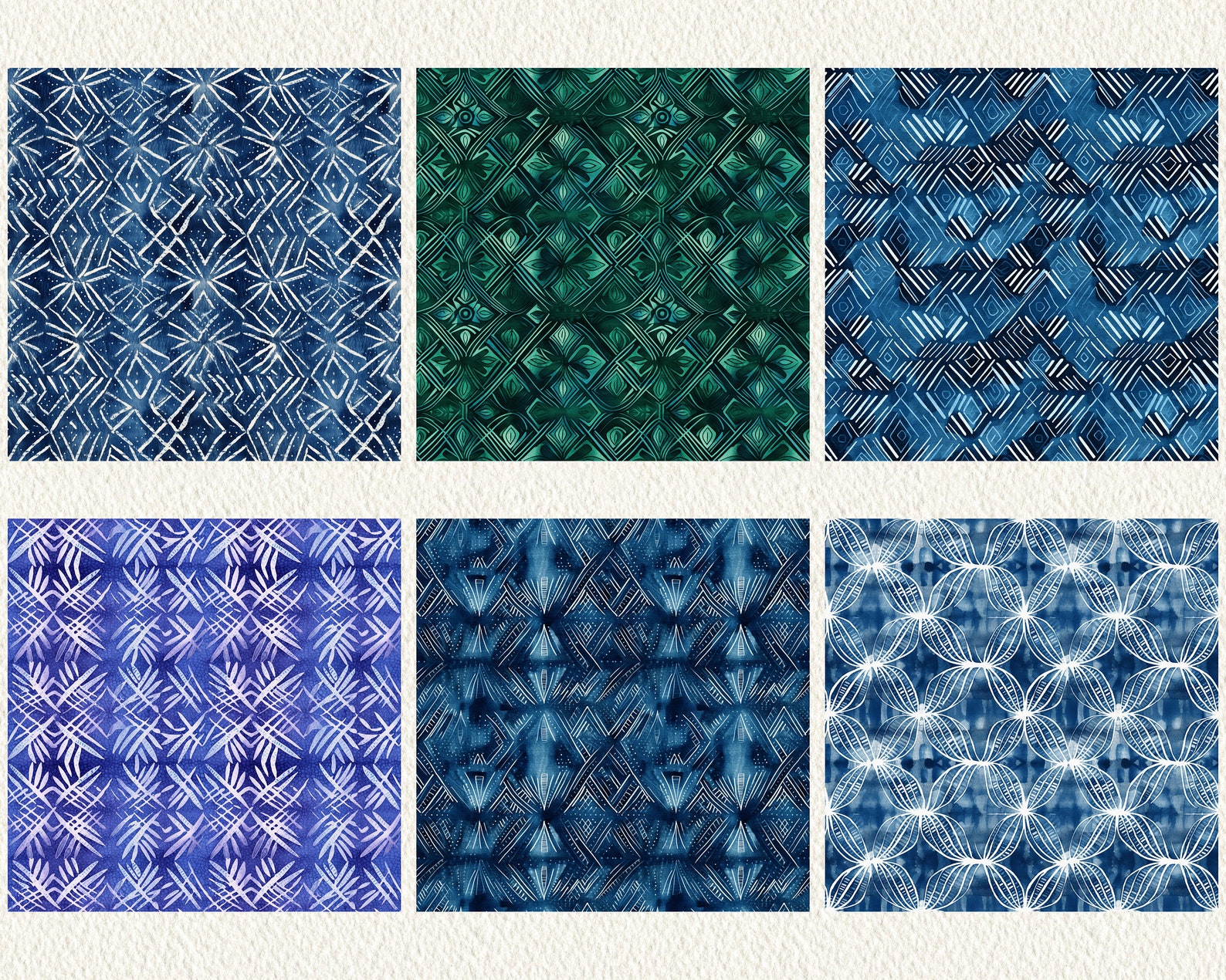 Nigeria Adire Pattern Seamless Digital Papers - Tile Patterns Printable ...