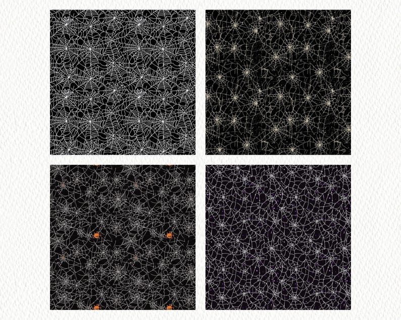 Haunted Spider Webs Pattern Seamless Digital Papers - Printable ...