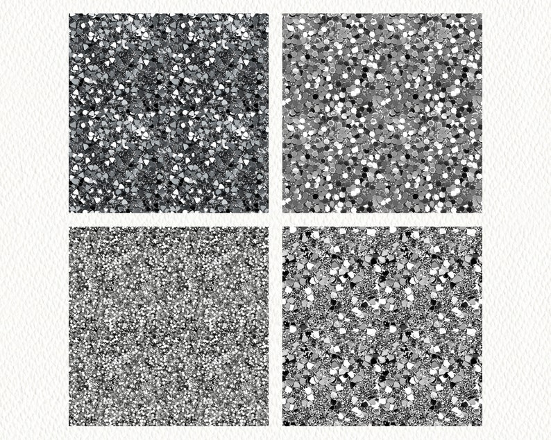Silver Glitter Pattern Seamless Digital Papers - Printable Scrapbook ...