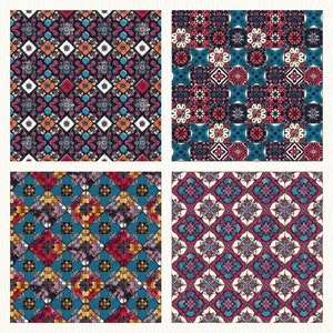 Gothic Patchwork Pattern Seamless Digital Papers - printable scrapbook paper instant download, commercial use, 300dpi image 4
