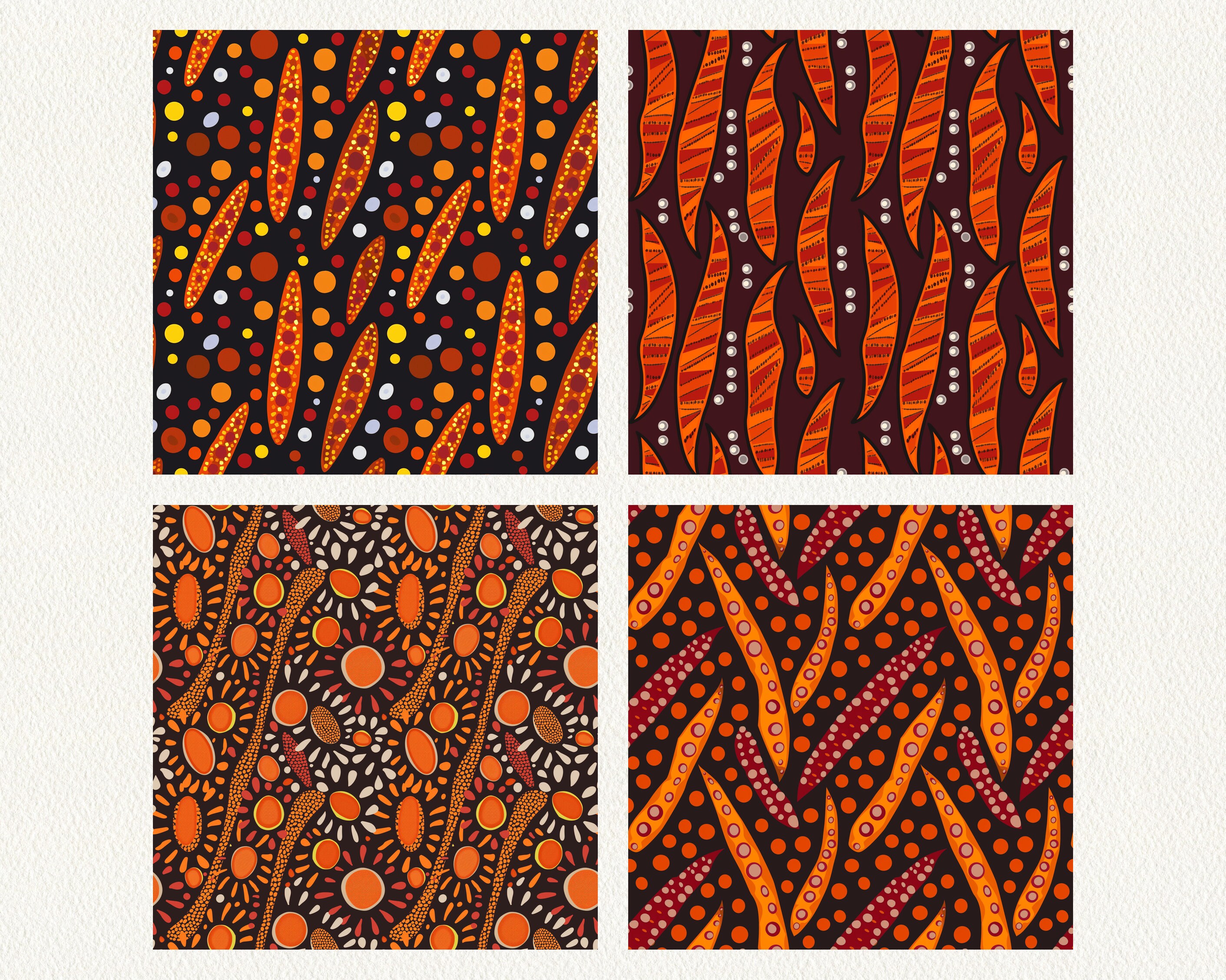 Seeds of the Aboriginal Pattern Seamless Digital Papers - Printable ...