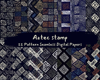 Tribal Aztec Motifs Seamless Pattern Flawless Digital Papers Printable ...
