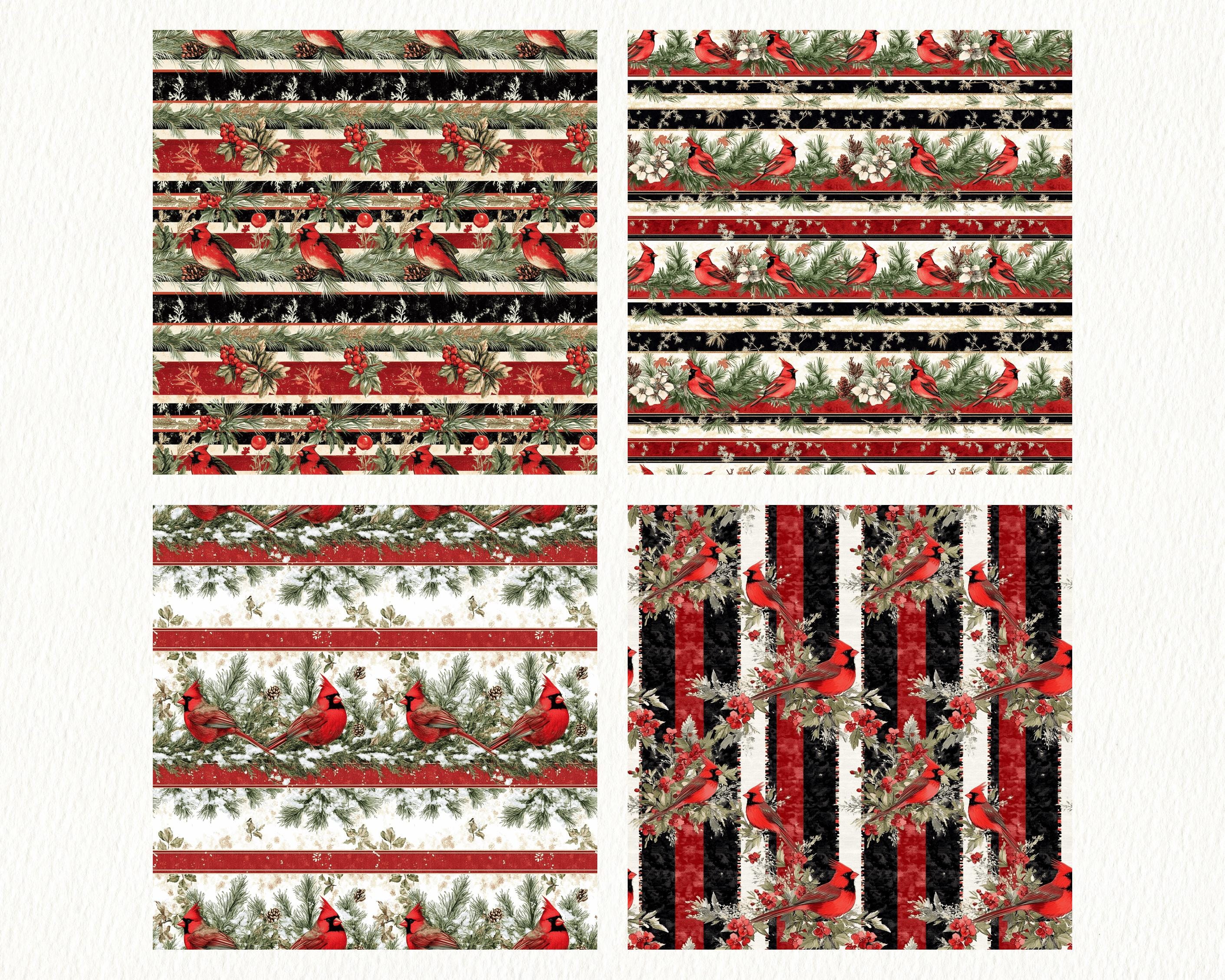 Cardinal Stripe Pattern Seamless Digital Papers - Printable Scrapbook ...