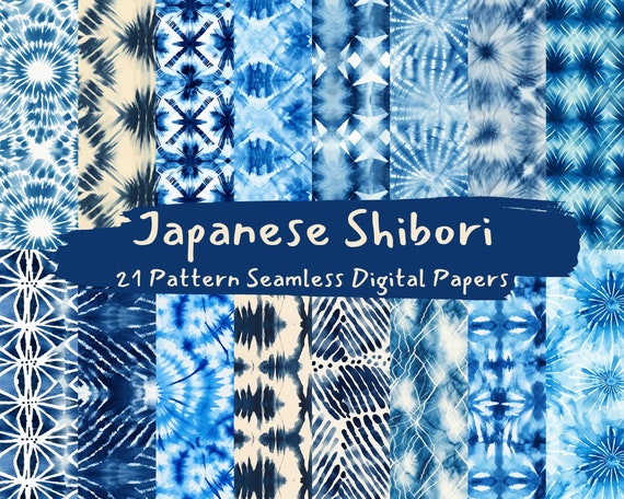 Japanese Shibori Pattern Seamless Digital Papers - Tile