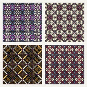 Gothic Patchwork Pattern Seamless Digital Papers - printable scrapbook paper instant download, commercial use, 300dpi image 3