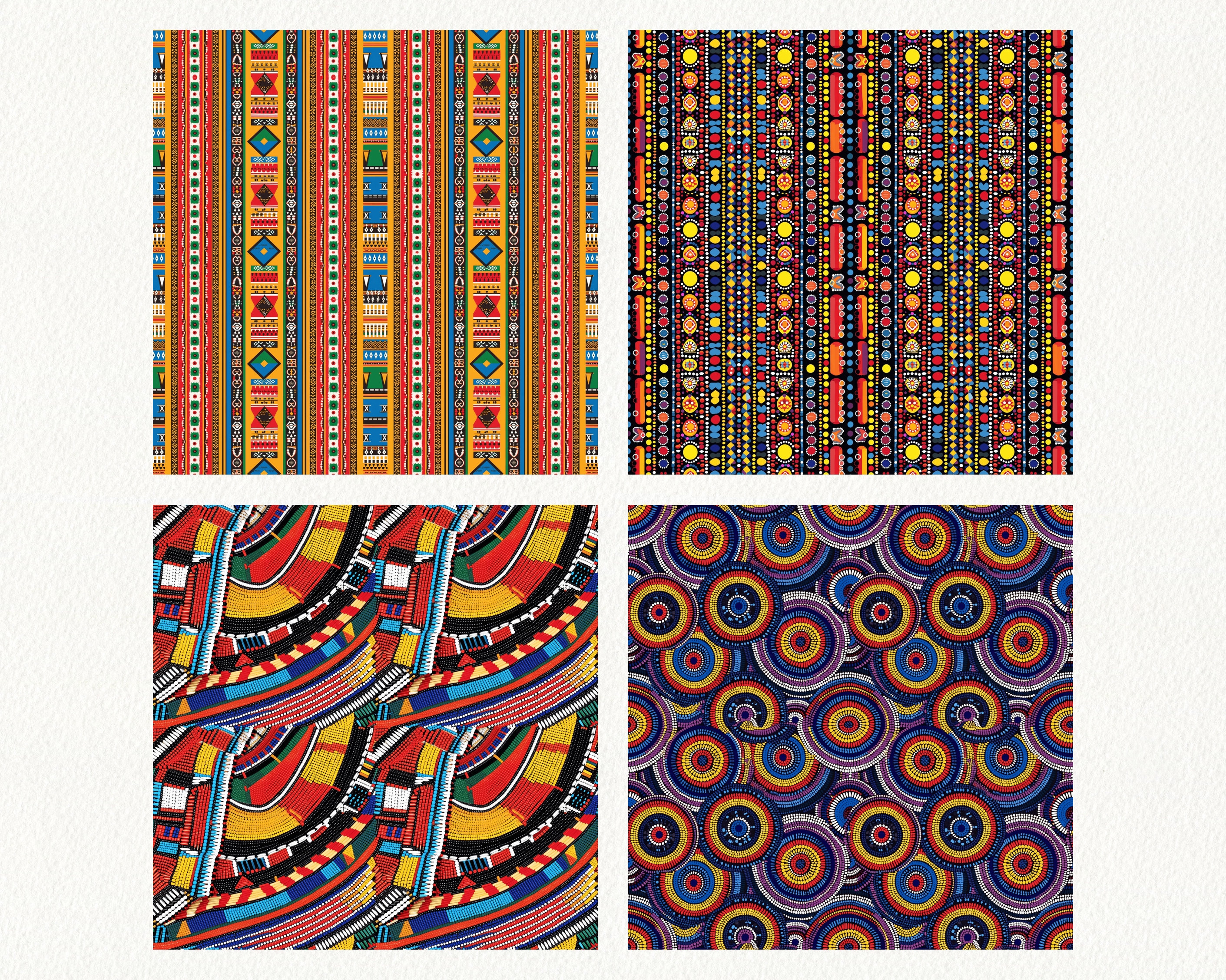 East African Pattern Seamless Digital Papers - Printable Scrapbook ...