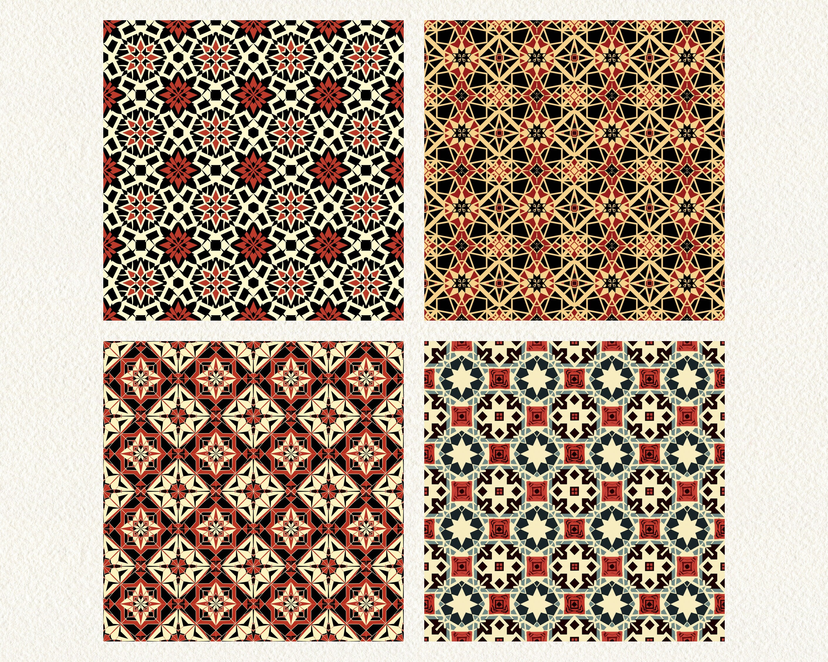 Arabic Style Pattern Seamless Digital Papers - Printable Scrapbook ...