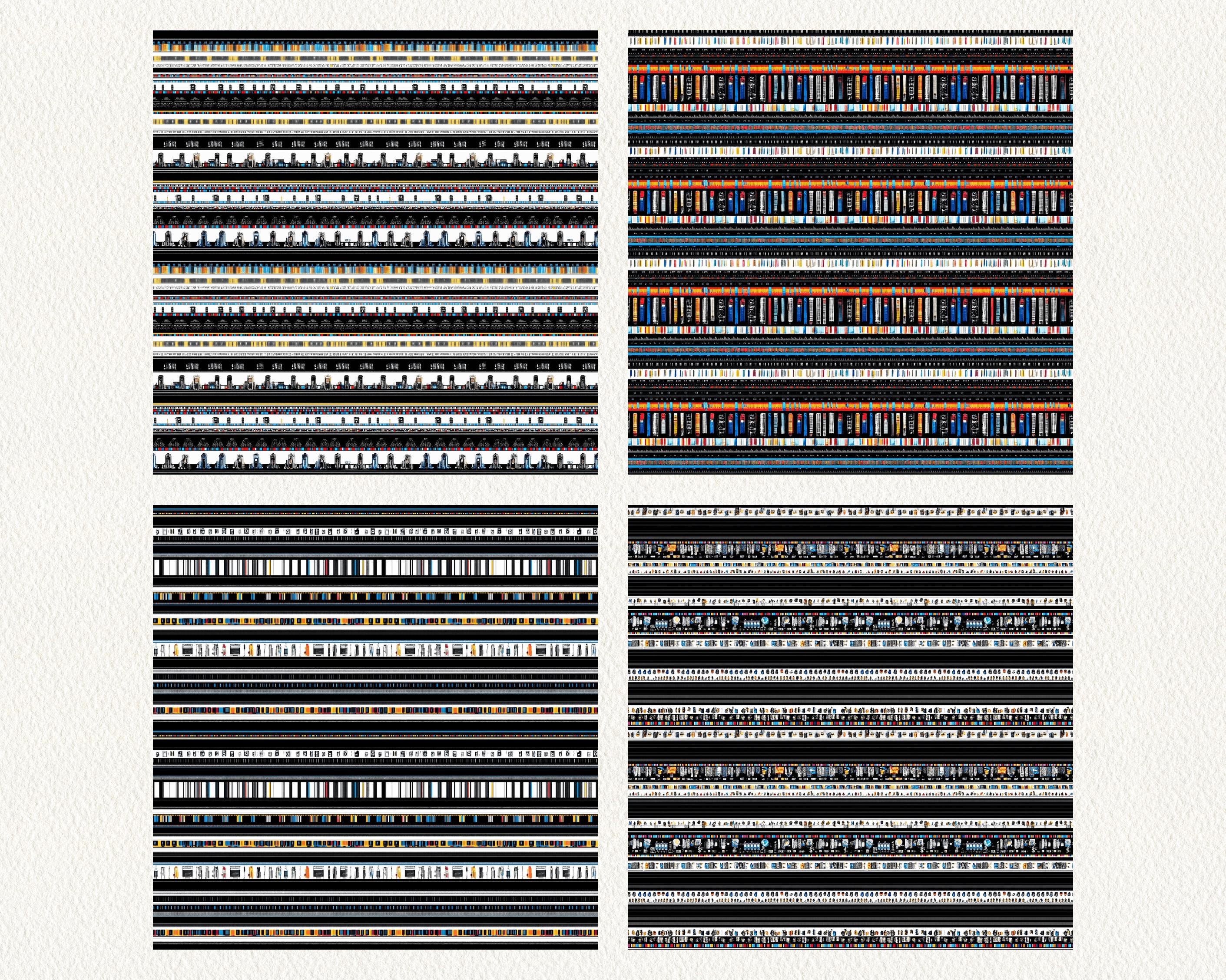 Computer Cable Border Pattern Seamless Digital Papers - Printable ...