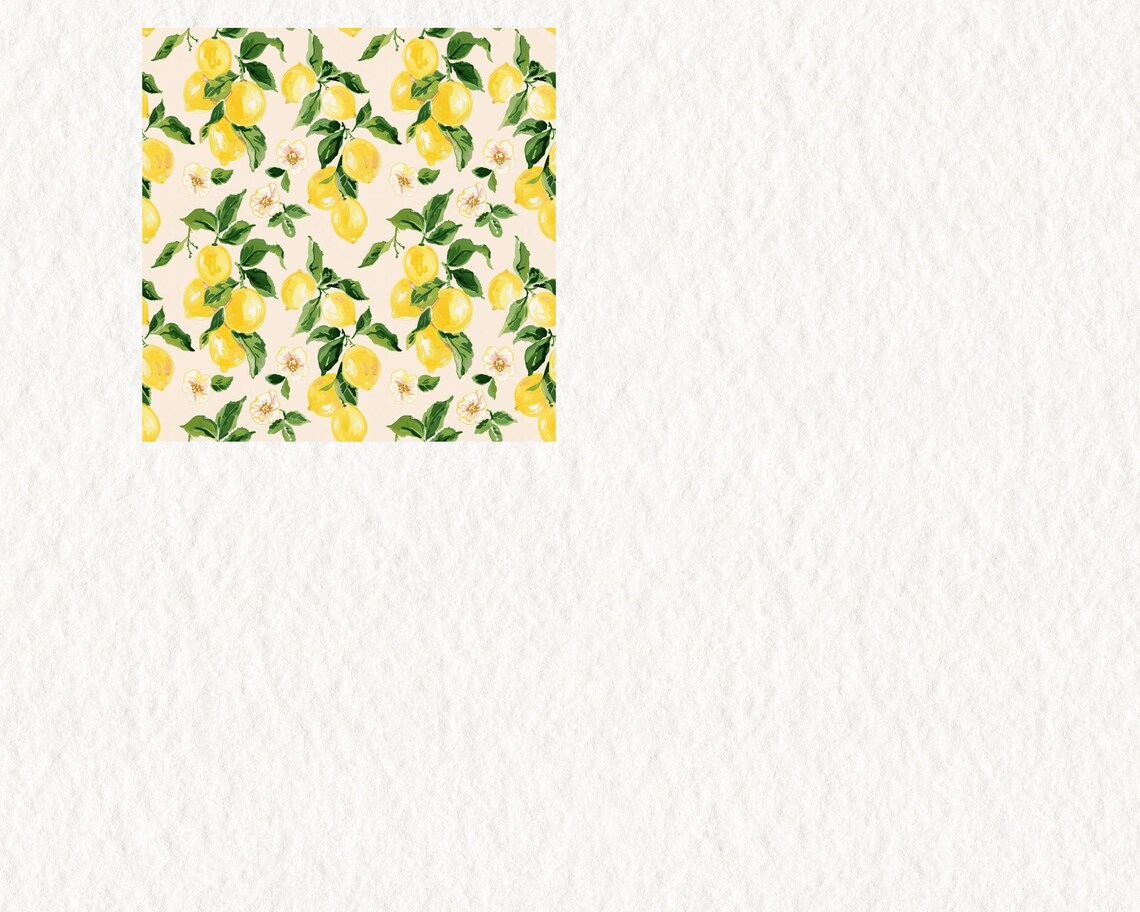 Lemons Pattern Seamless Digital Papers - Printable Scrapbook Paper Png ...