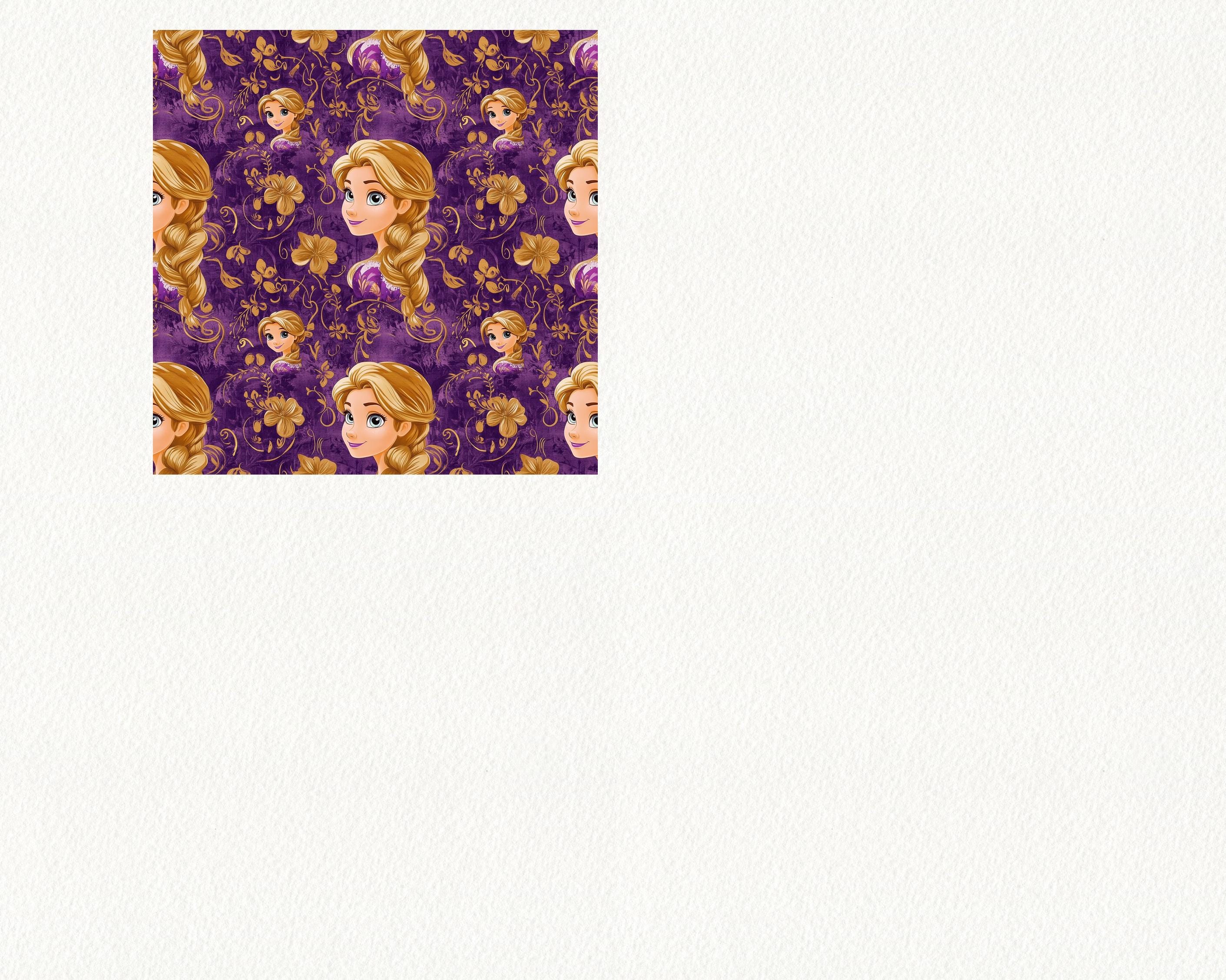 Princess Backing Paper Cartoon Princess Pattern Seamless Digital Papers - Printable Scrapbook ...