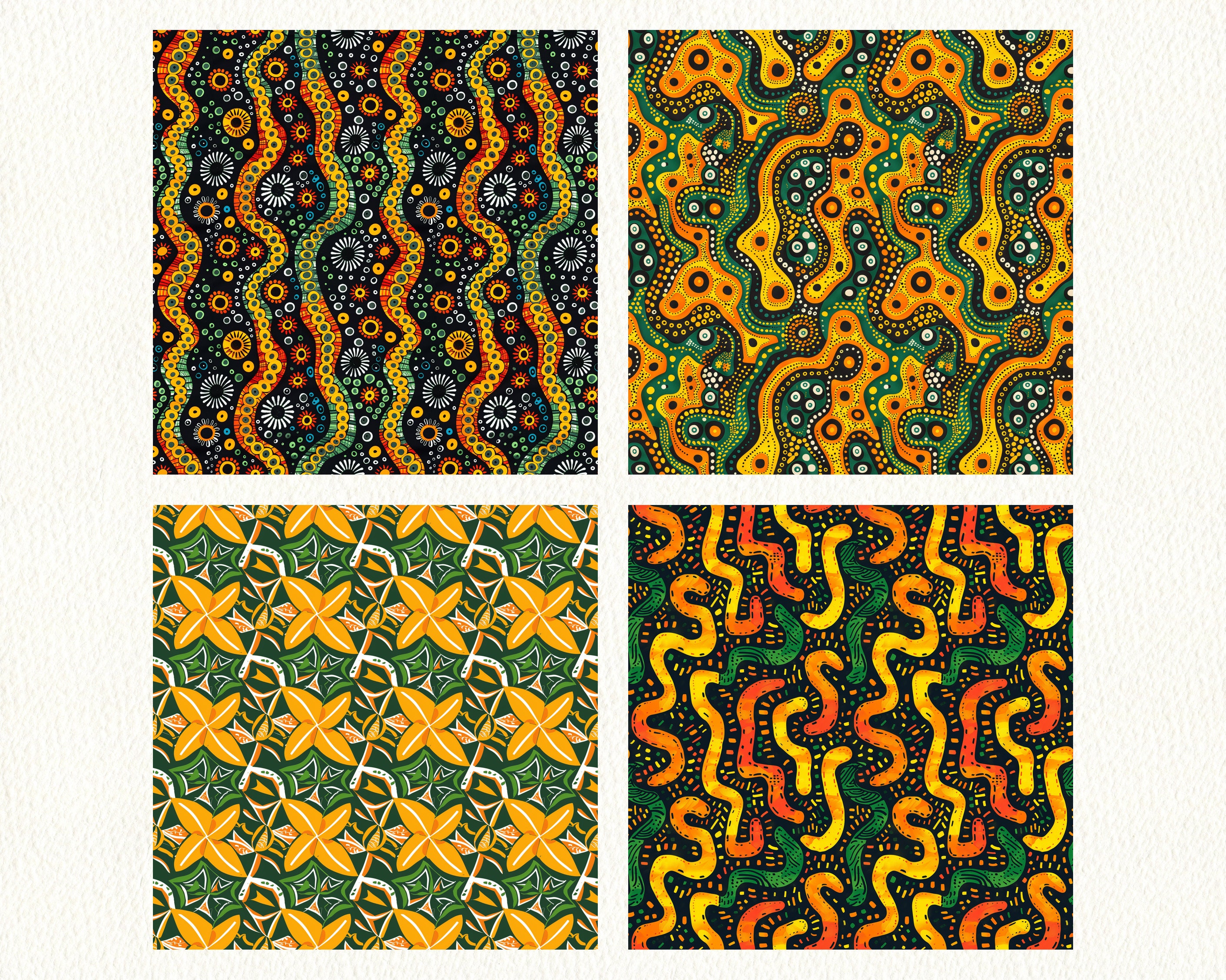 Kitenge Pattern Seamless Digital Papers - Printable Scrapbook Paper ...