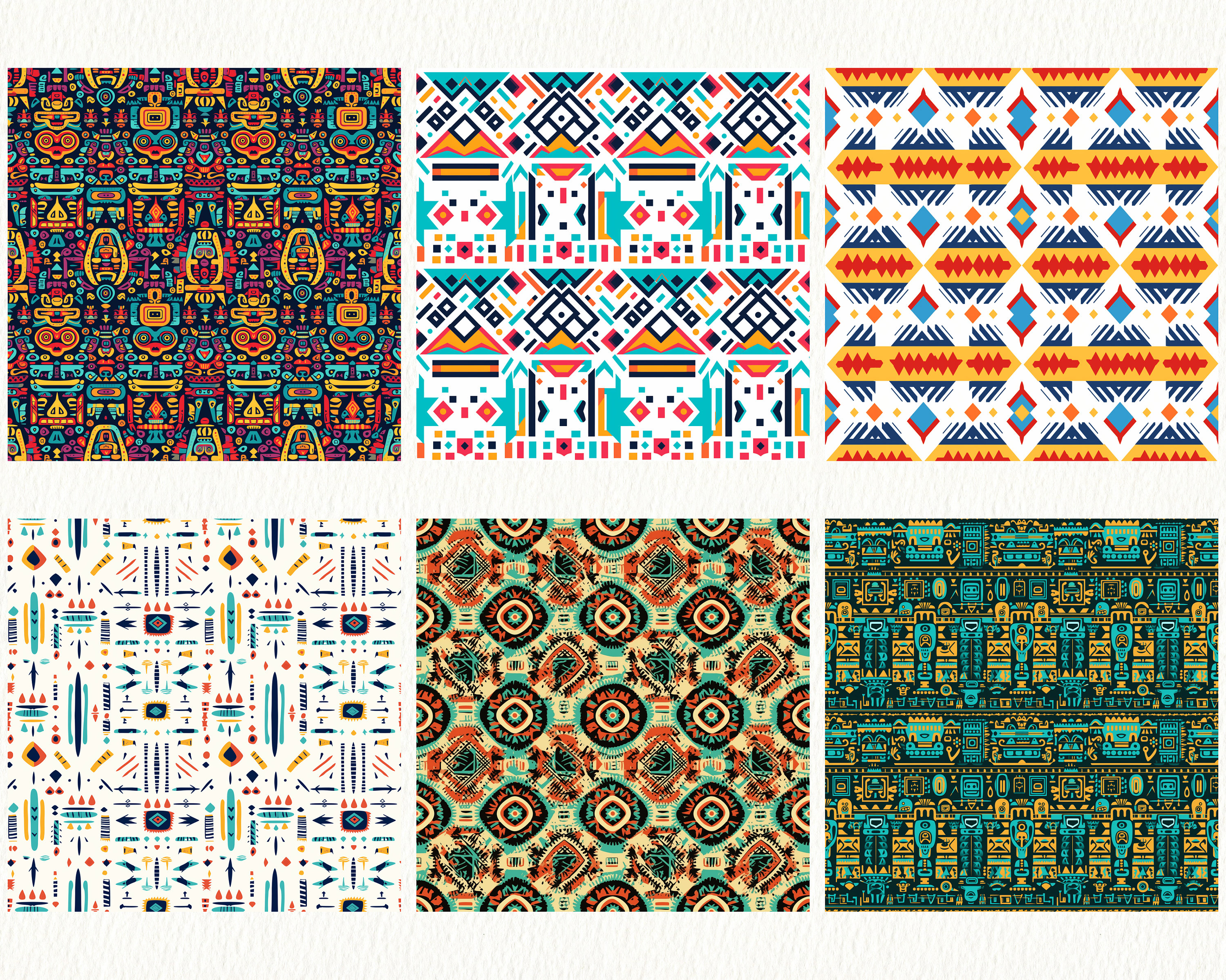 Aztect Paper Aztec Seamless Digital Papers - Seamless Tile Patterns Printable Paper ...