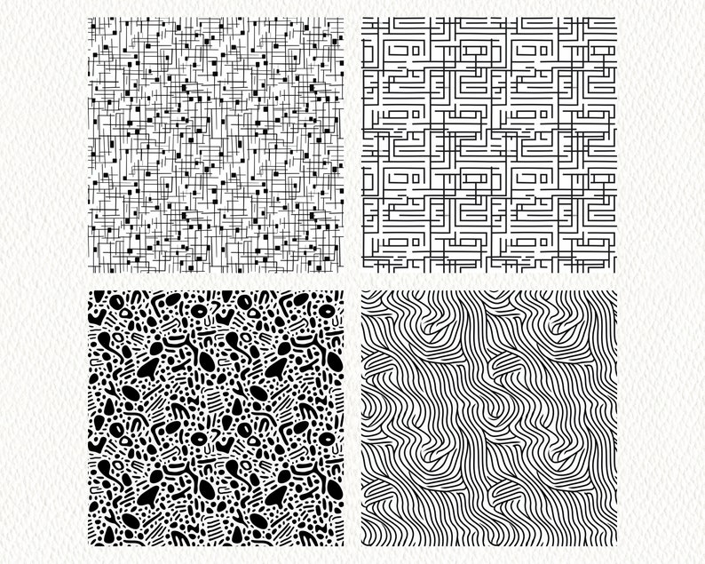 Mono Pattern Mono Minimalist Pattern Seamless Digital Papers - Tile Patterns ...