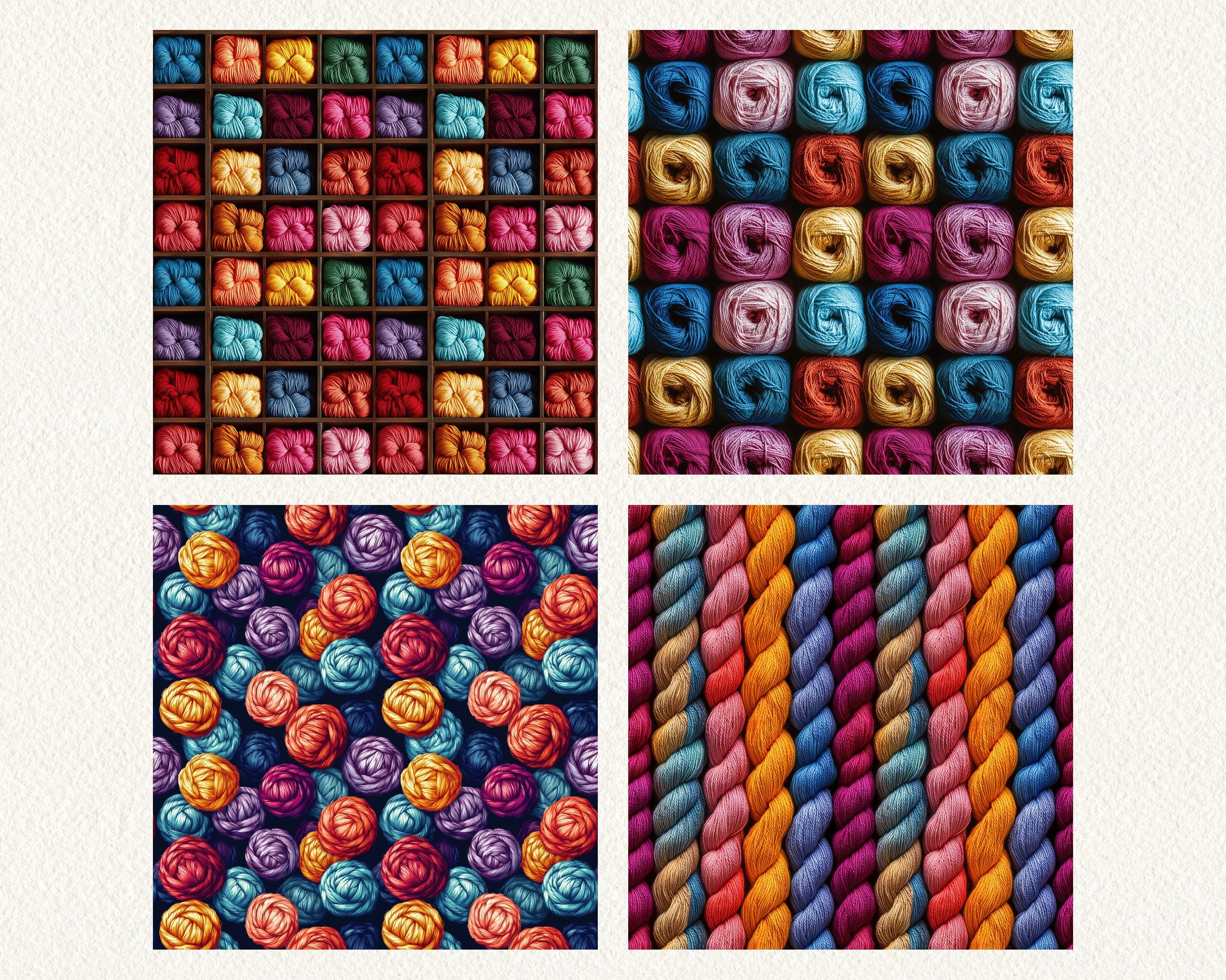 Yarn Pattern Seamless Digital Papers - Printable Scrapbook Paper Png ...