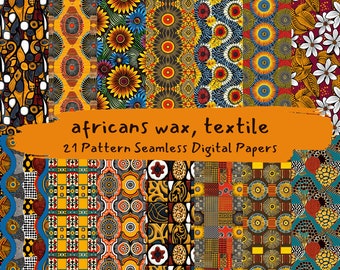 Africans wax, textile Pattern Seamless Digital Papers - printable scrapbook paper instant download, commercial use, 300dpi