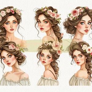 Spring Goddess digital printable clipart graphics in PNG format transparent background instant download for commercial use