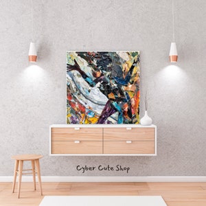 Shattered Dimensions: Vibrant Abstract Collage Art - Printable Digital Download, Unique Modern Geometric Patterns Instant Wall Decor