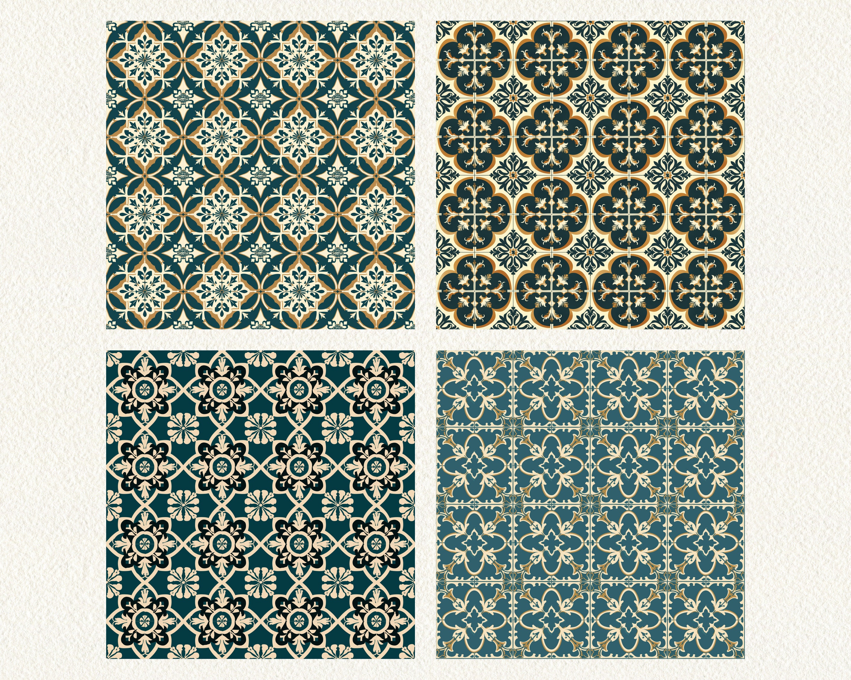 Luxury Tiles Pattern Seamless Digital Papers - Printable Scrapbook ...