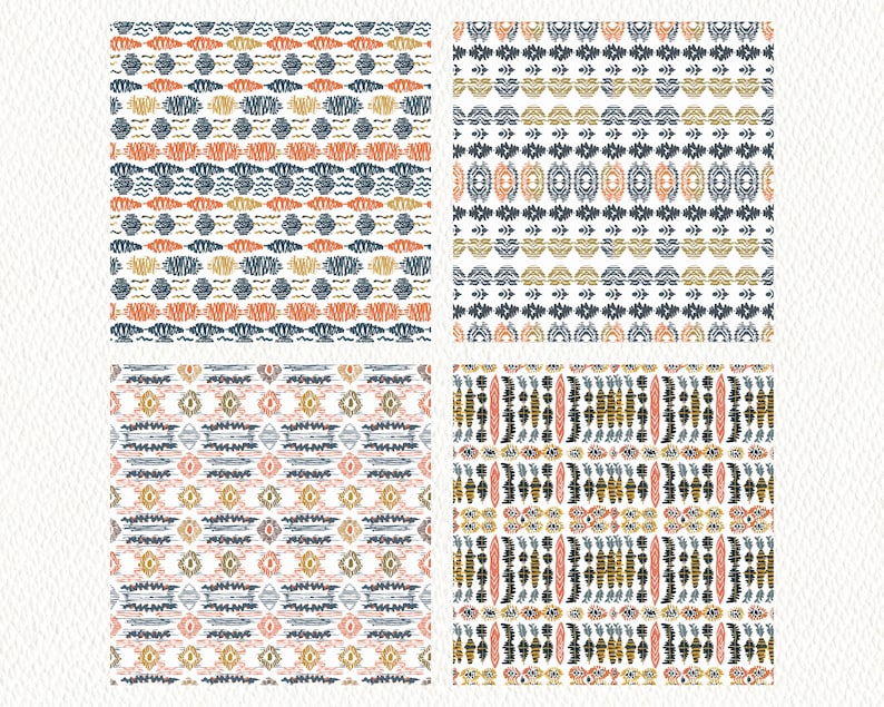 Sign Language For Pattern Tribal Sign Language Pattern Seamless Digital Papers - Printable ...